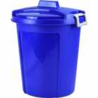 Sterling Ventures Heavy Duty Plastic Garden Waste Rubbish Dust Bin With Locking Lid 23L (blue)