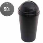 Sterling Ventures Plastic 50L Bullet Bin w/Sliding Lid Black