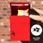 Anti Theft Post Box - Medium - Red