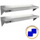 2 X KUKoo Stainless Steel Shelves 1400Mm X 300Mm