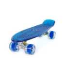 Land Surfer Cruiser Skateboard 22 Inch Clear Blue Board Led Blue Wheels