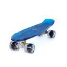 Land Surfer Cruiser Skateboard 22 Inch Clear Blue Board - Led Black Wheels