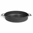 Cook King 50Cm Steel Pan With 2 Handles - Black