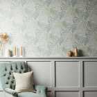 Tropical Pastel Grey Wallpaper