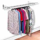 House of Home 5Ft Wall Mountable Garment Rail In Chrome Plated