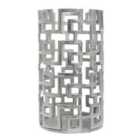 Interiors By PH Large Candle Holder Silver Aluminium