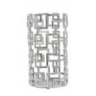 Interiors By PH Small Candle Holder Silver Aluminium