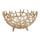 Interiors By PH Large Coral Effect Bowl Gold Aluminium