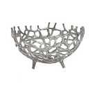 Interiors By PH Large Coral Effect Bowl Silver Aluminium