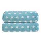 Allure 2 Pack Spots Bath Towels - Duck Egg