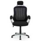 Interiors By PH Home Office Chair Black With Headrest
