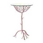 Interiors By PH Branch Table Rose Gold Frame Glass Top