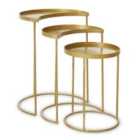 Interiors By PH Nest Of 3 Tables Antique Brass Finish