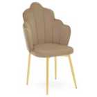 Interiors By PH Velvet Dining Chair Mink Gold Legs
