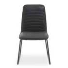 Interiors By PH Leather Effect Dining Chair Black