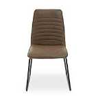 Interiors By PH Leather Effect Dining Chair Brown