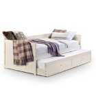 Jessica Solid Pine Day Bed & Under Bed Single Stone White