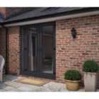 French Door (Dual Handle) & X1 Narrow Sidelite - Grey/White - Lh Master Open Out (including Cill & Vent)