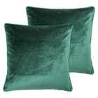 Paoletti Stella Twin Pack Polyester Filled Cushions Emerald