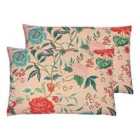 Furn. Azalea Twin Pack Polyester Filled Cushions Pink