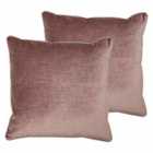 Paoletti Stella Twin Pack Polyester Filled Cushions Blush