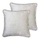 Paoletti Astbury Twin Pack Polyester Filled Cushions Natural