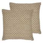 Furn. Iksha Twin Pack Polyester Filled Cushions Natural