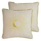 Furn. Astrid Twin Pack Polyester Filled Cushions Ivory
