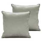 Paoletti Stella Twin Pack Polyester Filled Cushions Silver