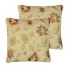 Paoletti Zurich Twin Pack Polyester Filled Cushions Champagne 55 x 55cm