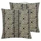 Furn. Kericho Twin Pack Polyester Filled Cushions Monochrome