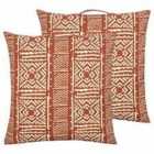 Furn. Kericho Twin Pack Polyester Filled Cushions Terracotta