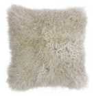 Paoletti Mongolian Polyester Filled Cushion Wool Oatmeal