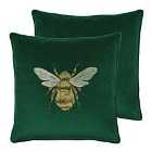 Paoletti Hortus Twin Pack Polyester Filled Cushions Emerald