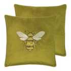 Paoletti Hortus Twin Pack Polyester Filled Cushions Olive