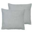 Evans Lichfield Malham Twin Pack Polyester Filled Cushions Dove 50 x 50cm