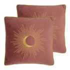Furn. Astrid Twin Pack Polyester Filled Cushions Rose