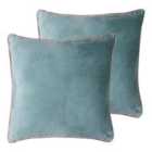 Paoletti Meridian Twin Pack Polyester Filled Cushions Mineral/Blush
