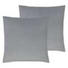 Evans Lichfield Sunningdale Twin Pack Polyester Filled Cushions Platinum 50 x 50cm