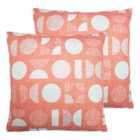 Furn. Malmo Twin Pack Polyester Filled Cushions Pink