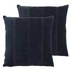 Paoletti Jagger Twin Pack Polyester Filled Cushions Navy