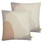 Furn. Sandpebble Twin Pack Polyester Filled Cushions Multi