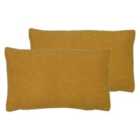 Evans Lichfield Malham Twin Pack Polyester Filled Cushions Saffron 30 x 50cm