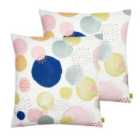Furn. Dottol Twin Pack Polyester Filled Cushions Multi