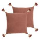Furn. Eden Twin Pack Polyester Filled Cushions Rose