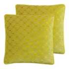 Paoletti Avenue Twin Pack Polyester Filled Cushions Ochre