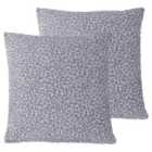 Paoletti Leo Twin Pack Polyester Filled Cushions Silver