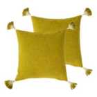Furn. Eden Twin Pack Polyester Filled Cushions Moss