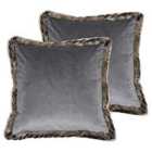 Paoletti Kiruna Twin Pack Polyester Filled Cushions Grey