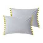 Paoletti Fiesta Twin Pack Polyester Filled Cushions Grey